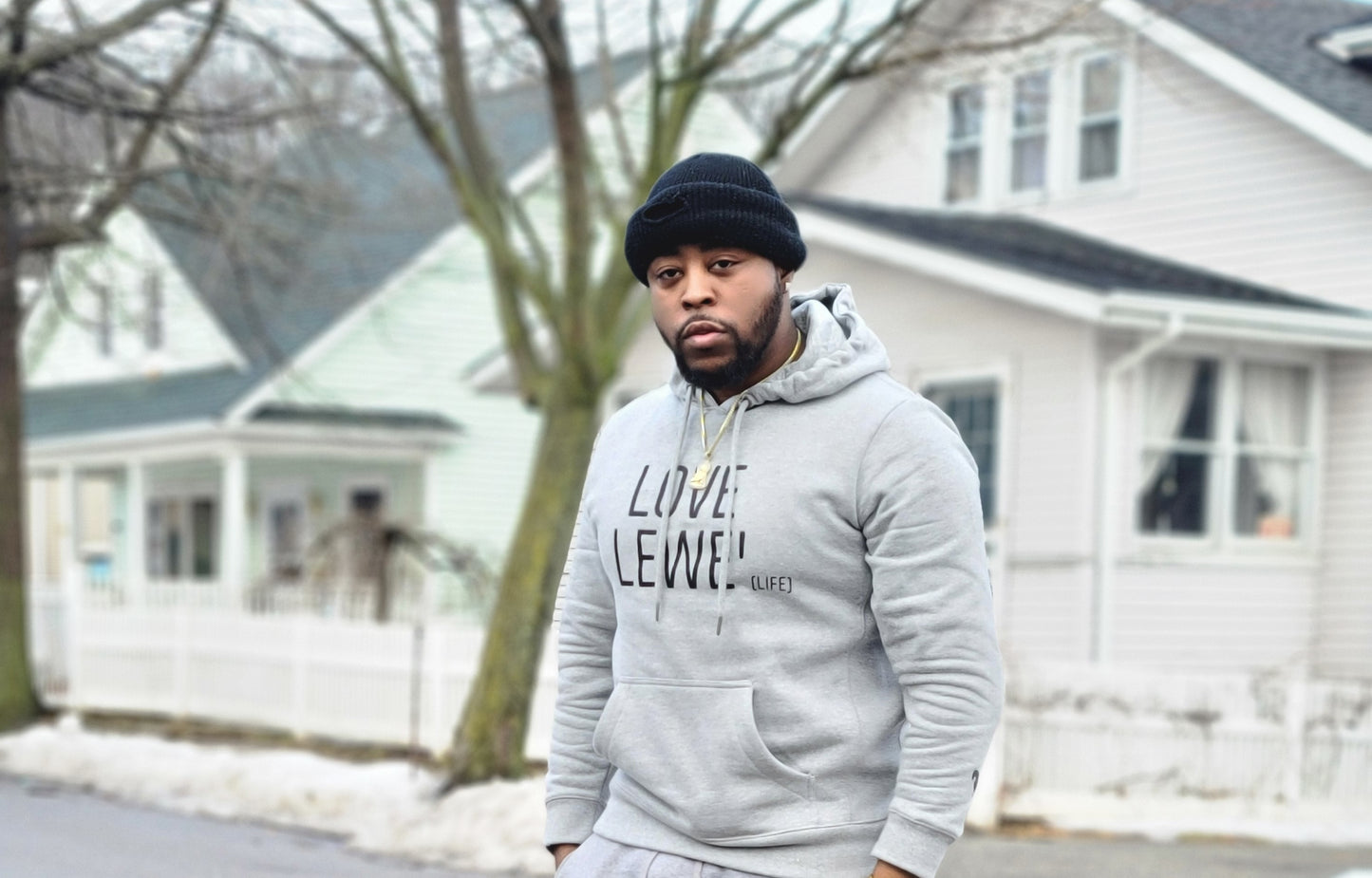 Classic Grey "Love Lewe" Hoodie