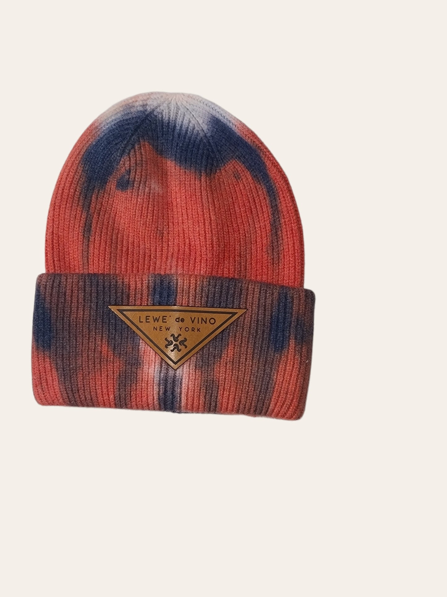 Red Tie-Dye Cashmere Skully