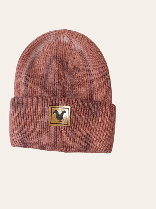 Dusty Rose Tie-Dye Cashmere Skully