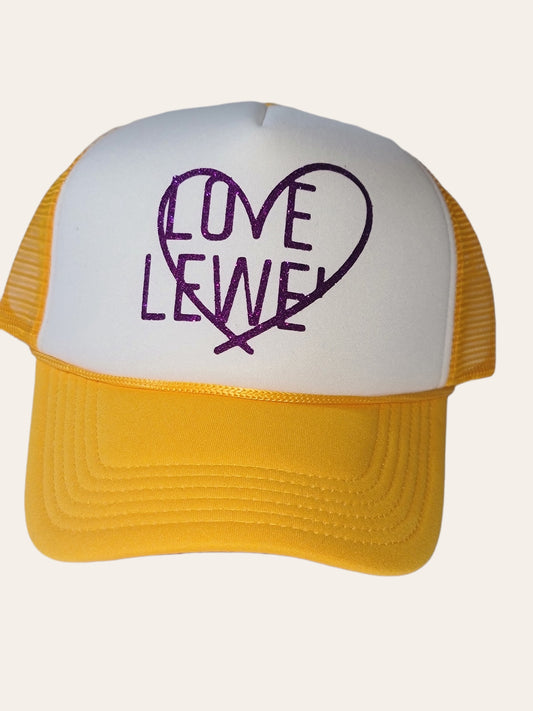 Gold & Purple Love Trucker