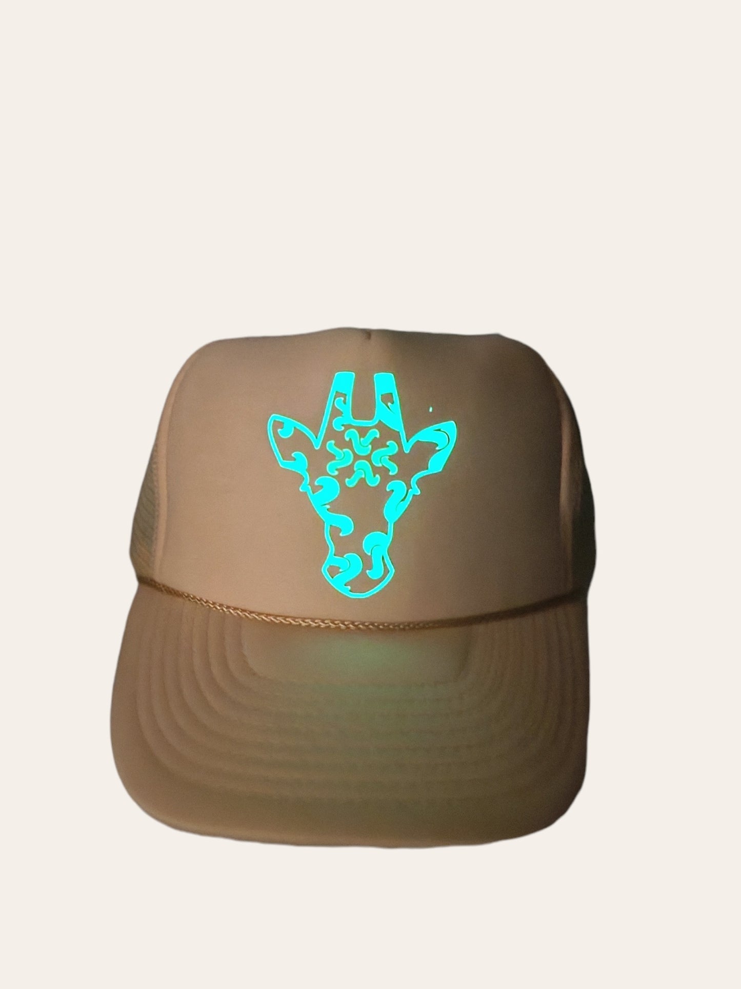 Cream Giraffe Glow Trucker Hat