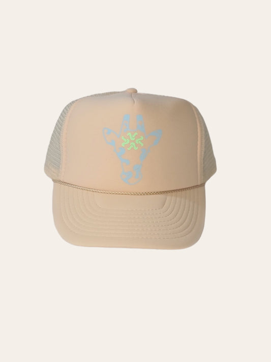 Cream Giraffe Glow Trucker Hat