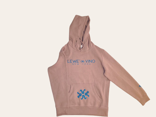 Dusty Rose Lewe' de Vino Hoodie